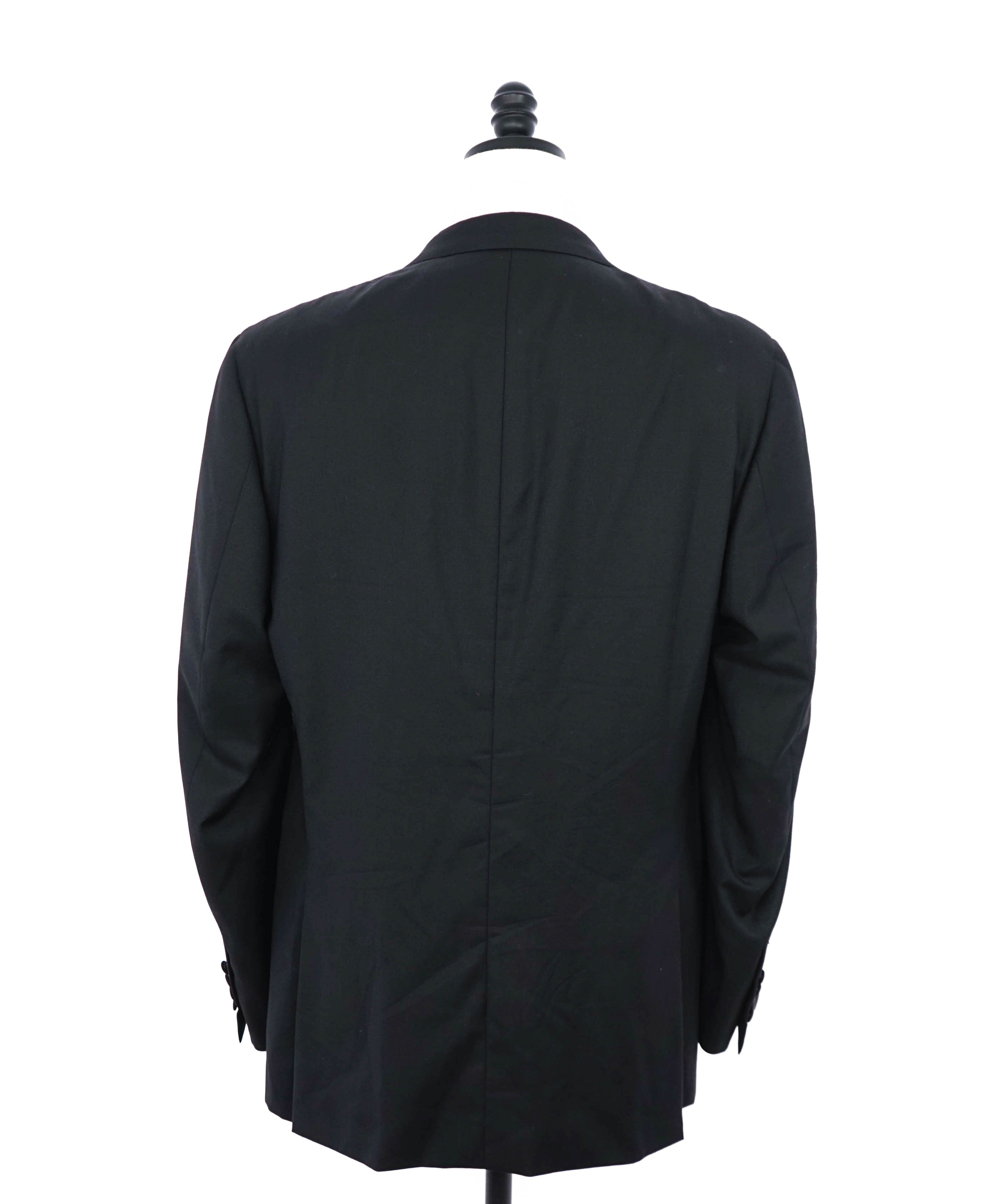 $3,000 ISAIA - Satin PEAK LAPEL Black Wool Tuxedo Dinner Jacket Blazer - 44R