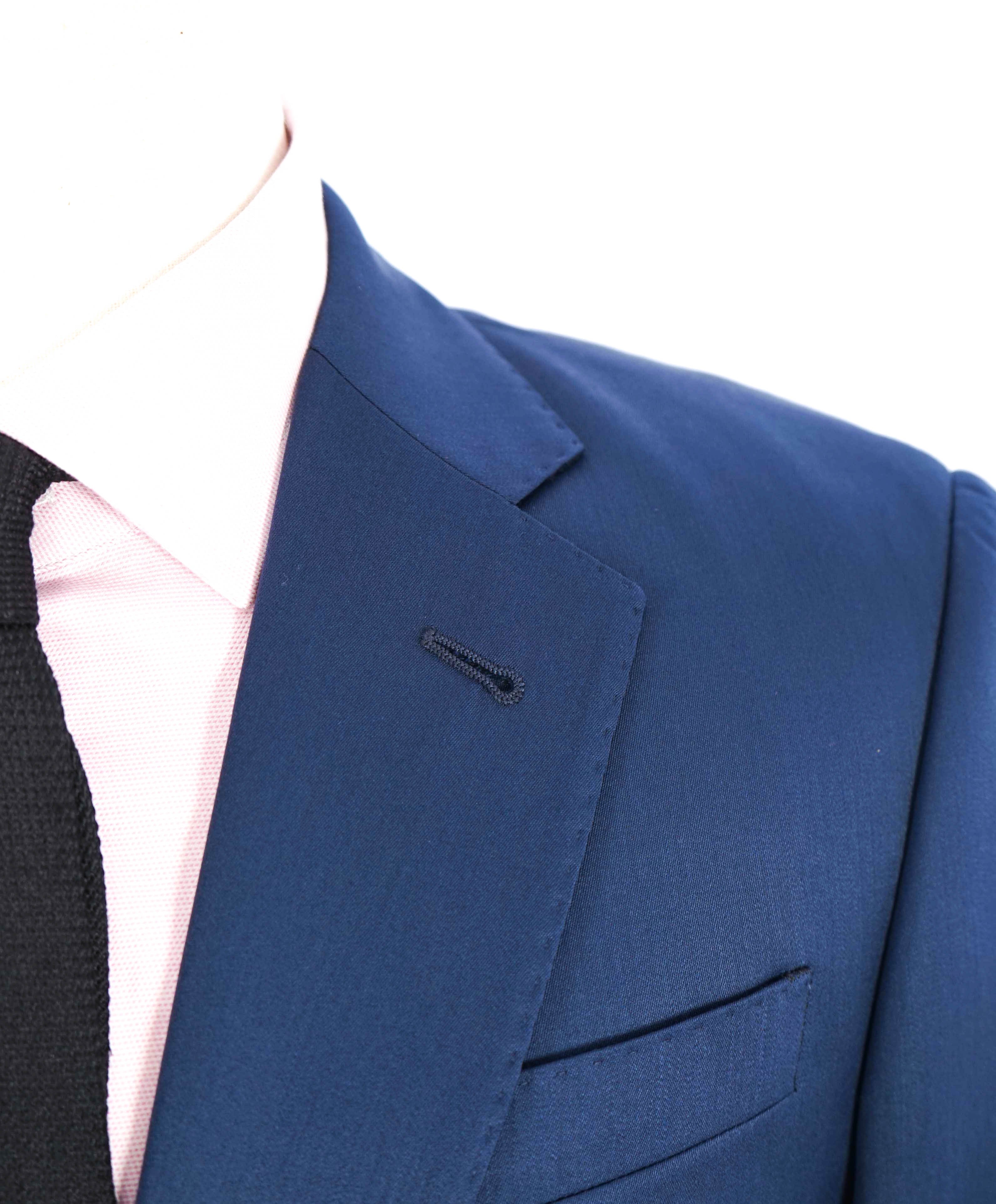 ARMANI COLLEZIONI -  Cobalt Blue 2-Button Notch Lapel Suit - 40R