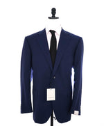 CORNELIANI - Blue Check Wool "Super Fine 18,25 Microns" Suit - 46R