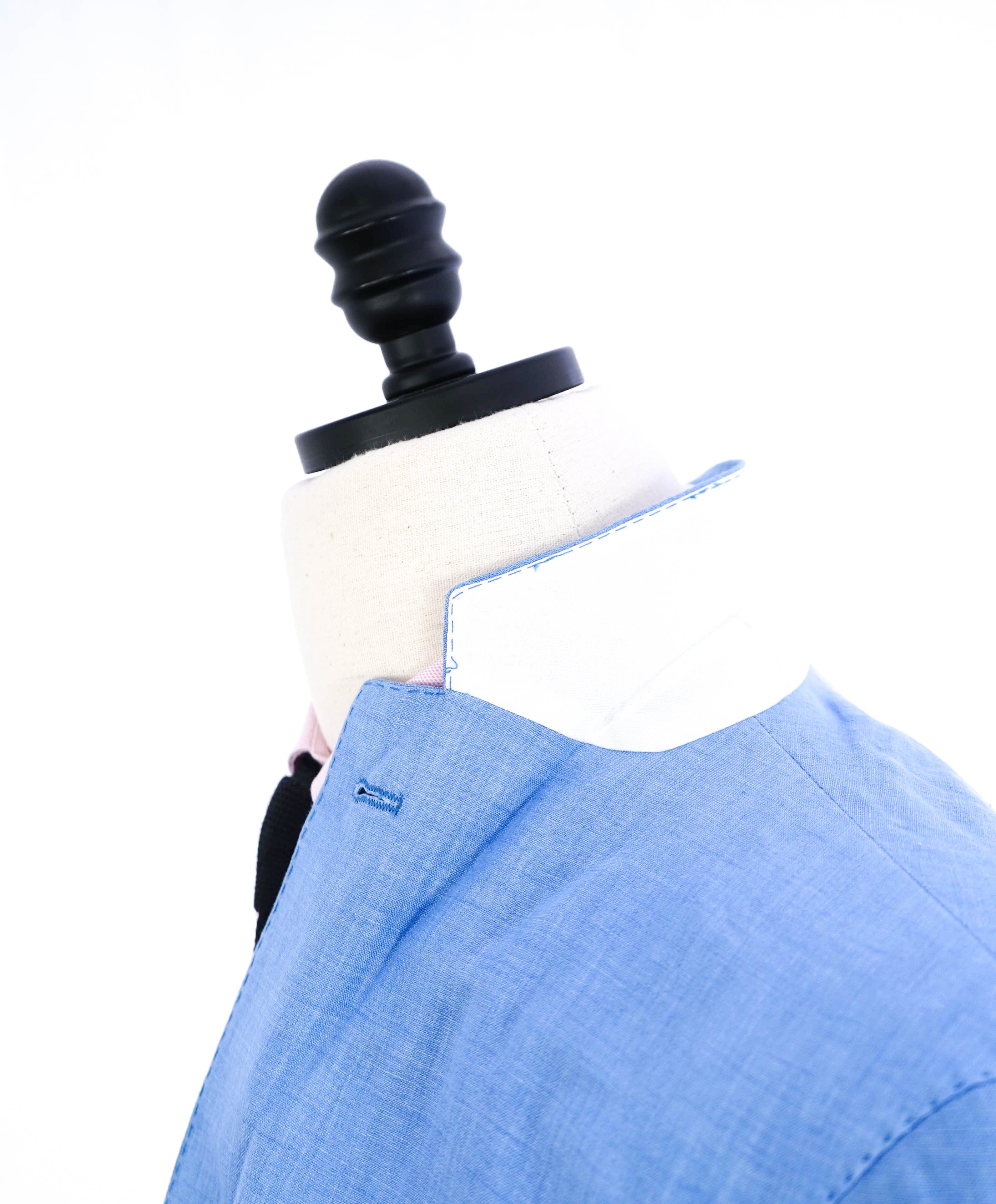 CORNELIANI - ID Semi-Lined Baby Blue Light LINEN Summer Blazer - 38R