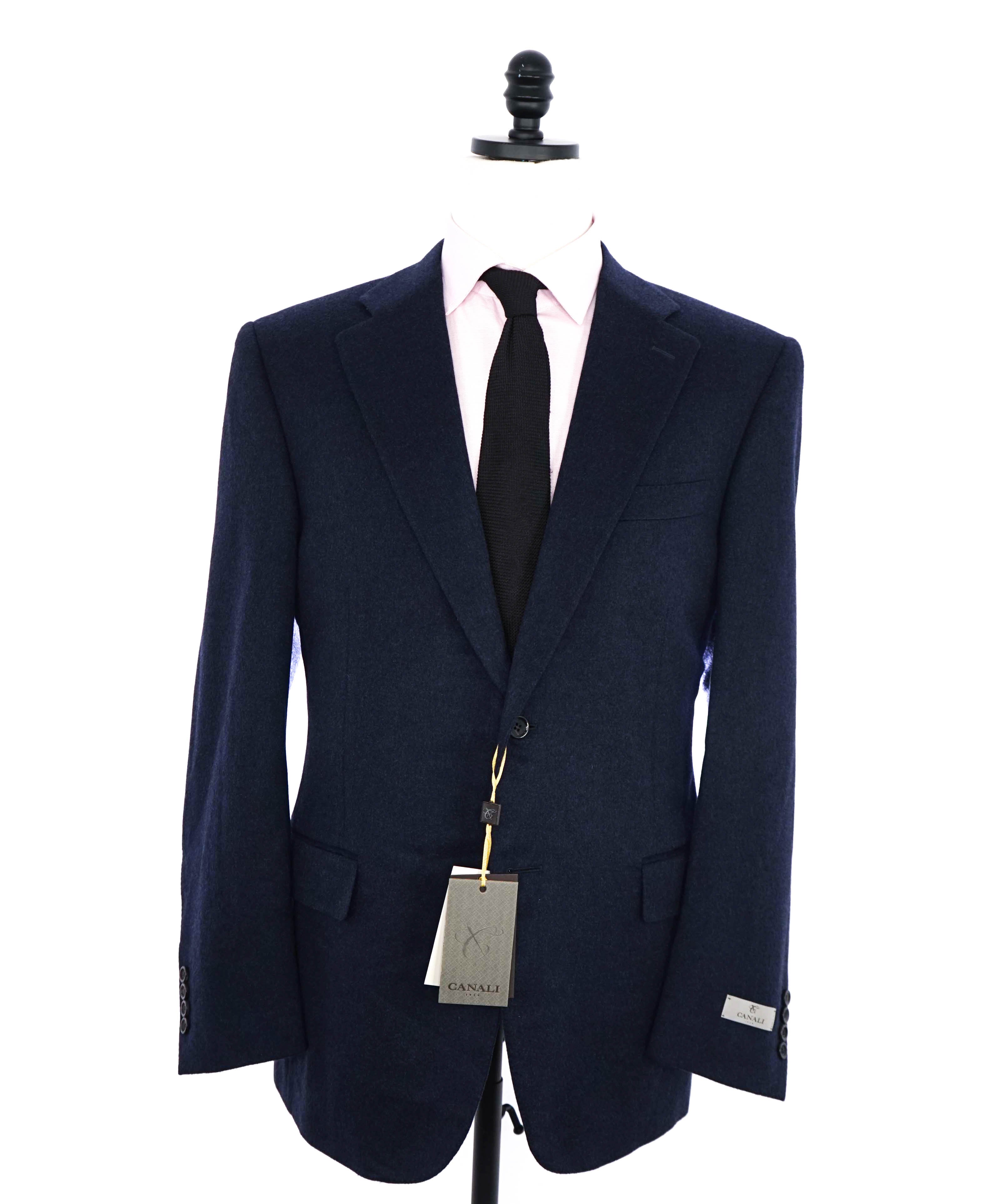$3,495 CANALI - "EXCLUSIVE" Pure CAHSMERE Navy Blazer - 44R