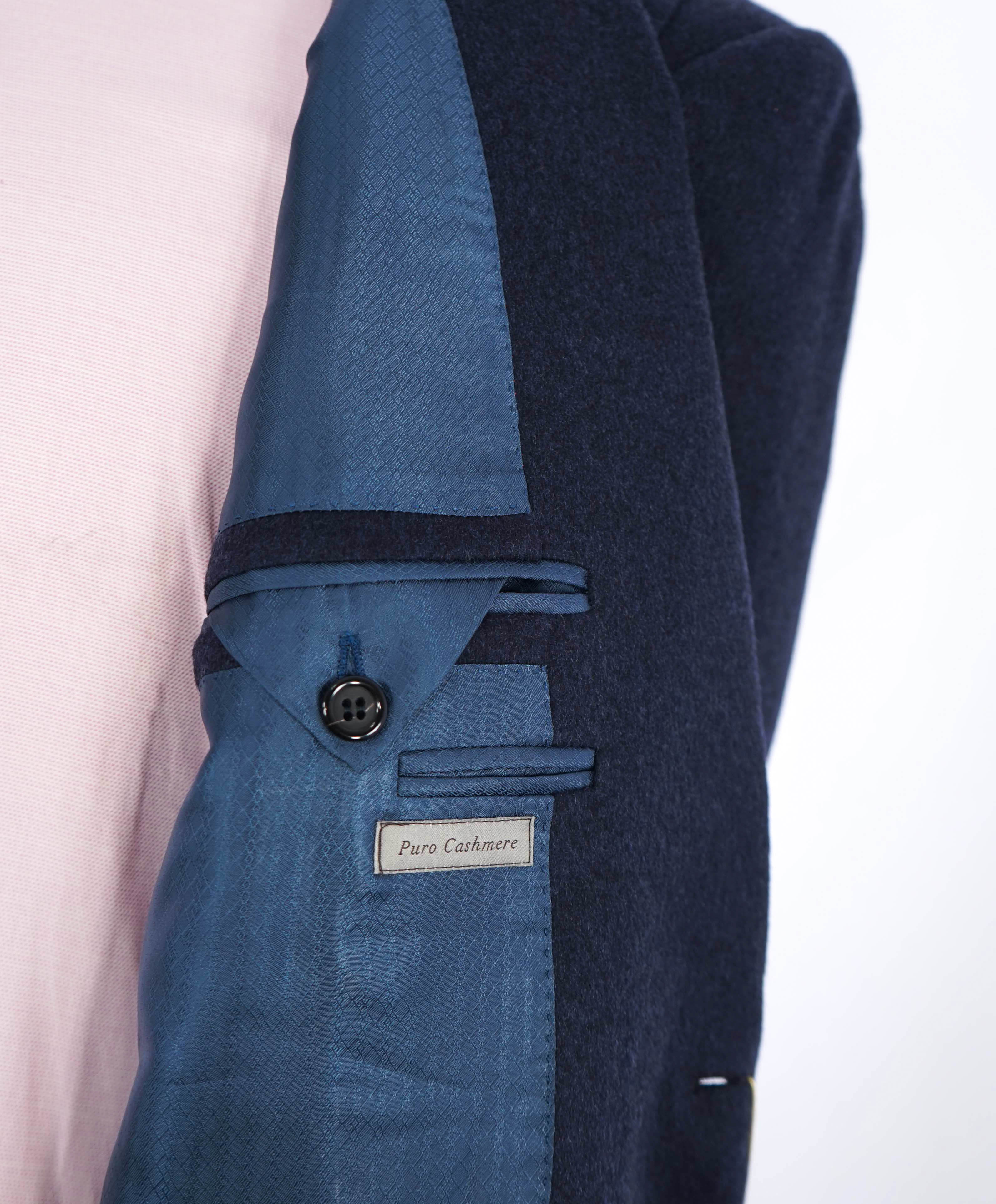 $3,495 CANALI - "EXCLUSIVE" Pure CAHSMERE Navy Blazer - 44R