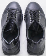 $750 SALVATORE FERRAGAMO - *Rhinoceros* Black Gancini Sneaker - 12 US