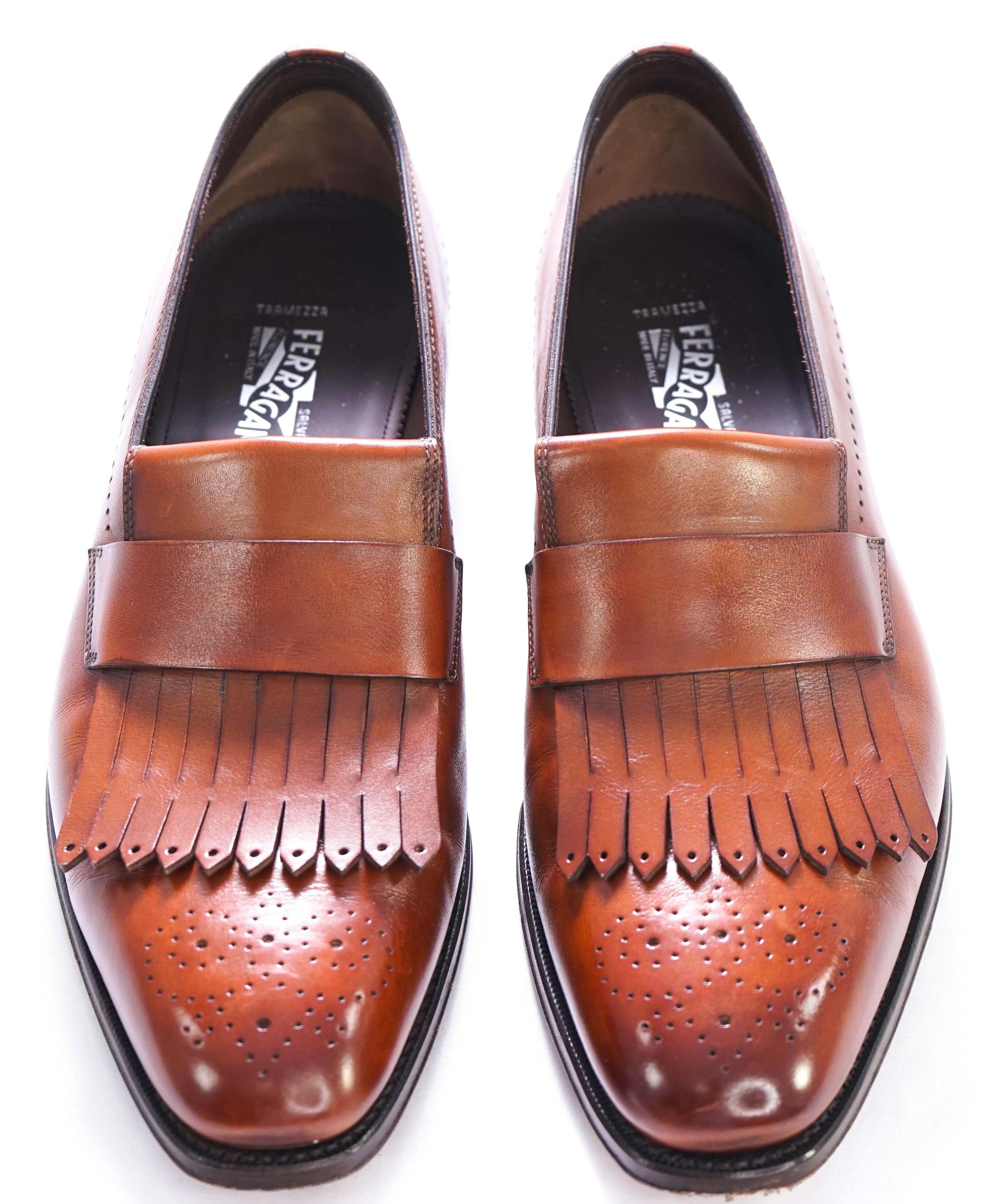 SALVATORE FERRAGAMO - TRAMEZZA "SATURN" Tassel Loafers - 10.5 EE