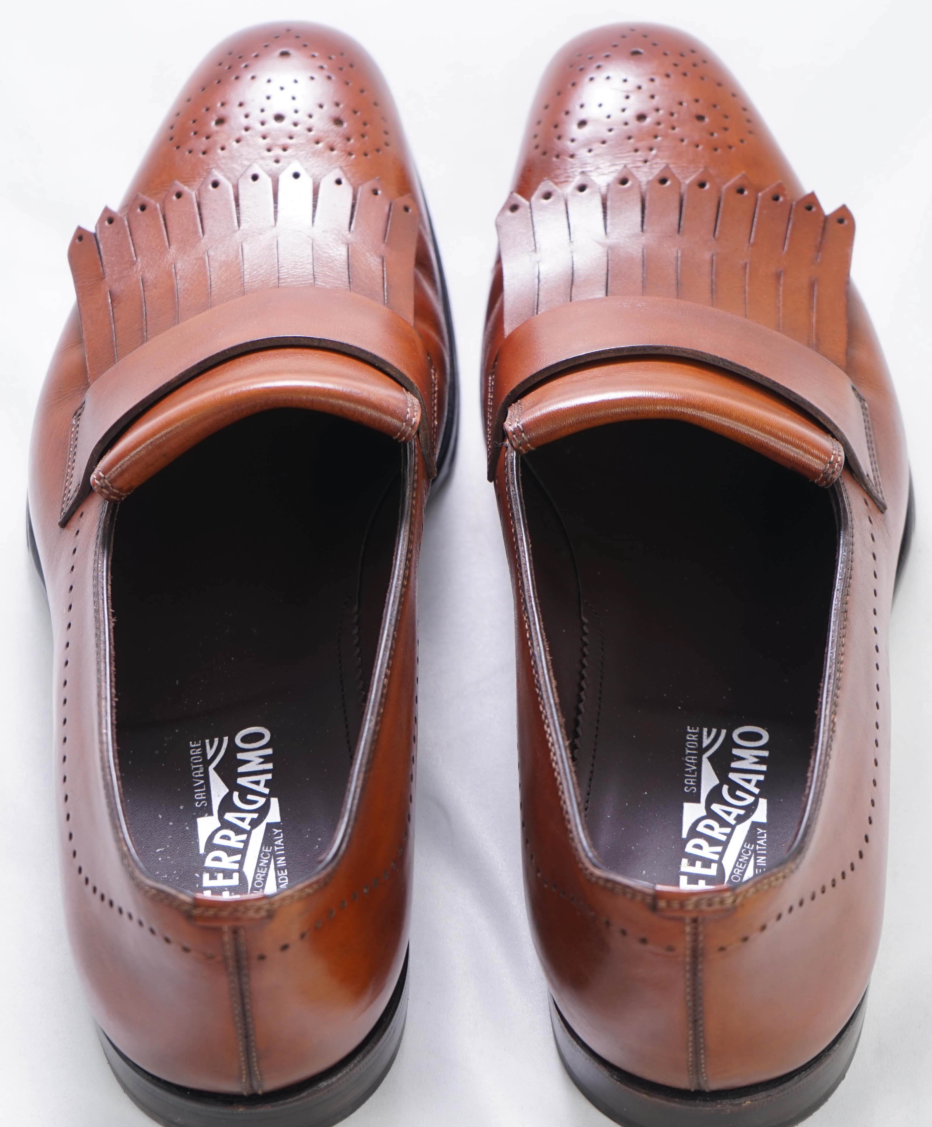 SALVATORE FERRAGAMO - TRAMEZZA "SATURN" Tassel Loafers - 10.5 EE