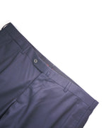 ISAIA - *CLOSET STAPLE* Solid Navy Blue Wool Dress Pants Flat Front - 37W (54EU )