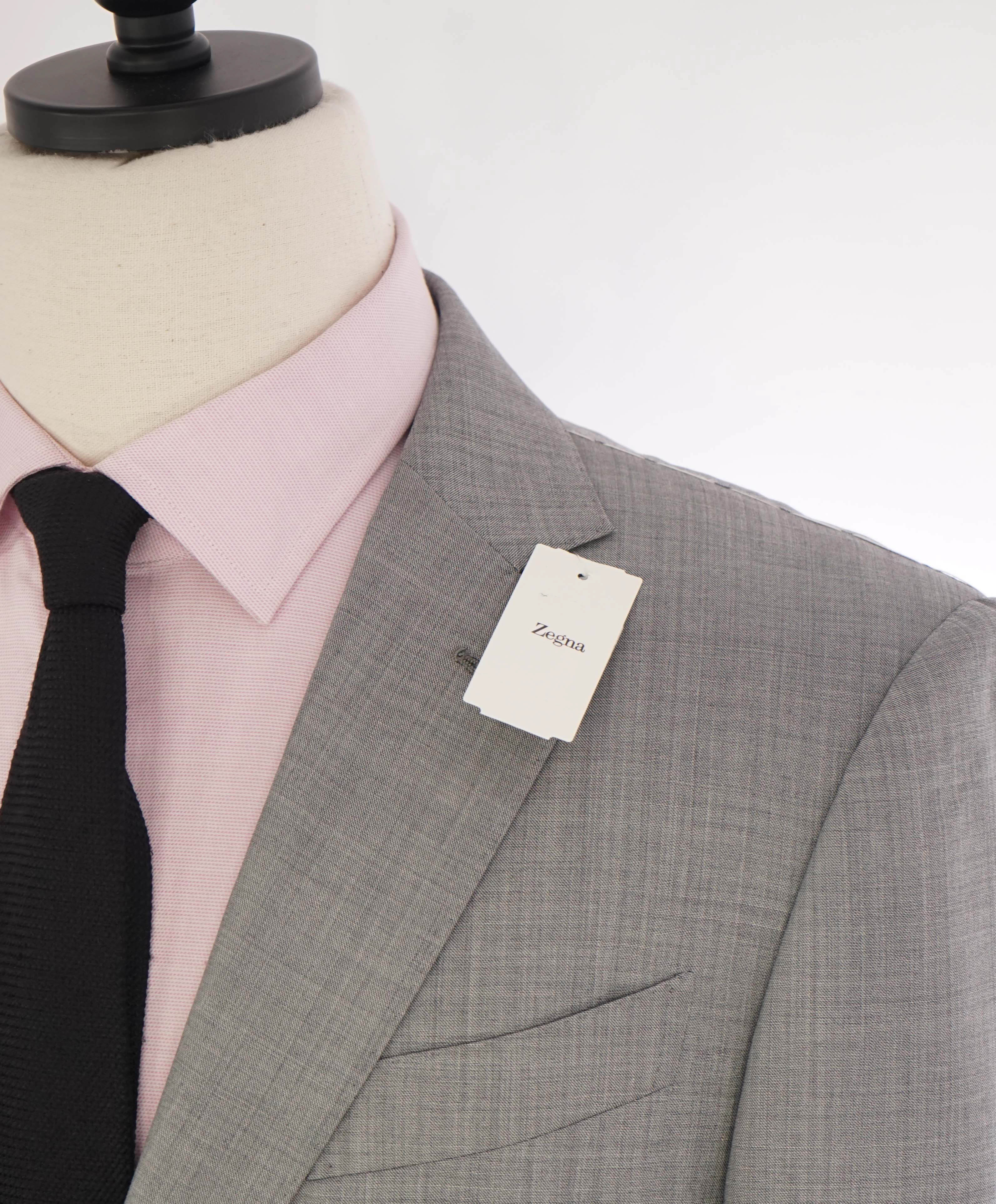 $3,495 ERMENEGILDO ZEGNA -"TROFEO 600" Gray Textured Blazer - 42R