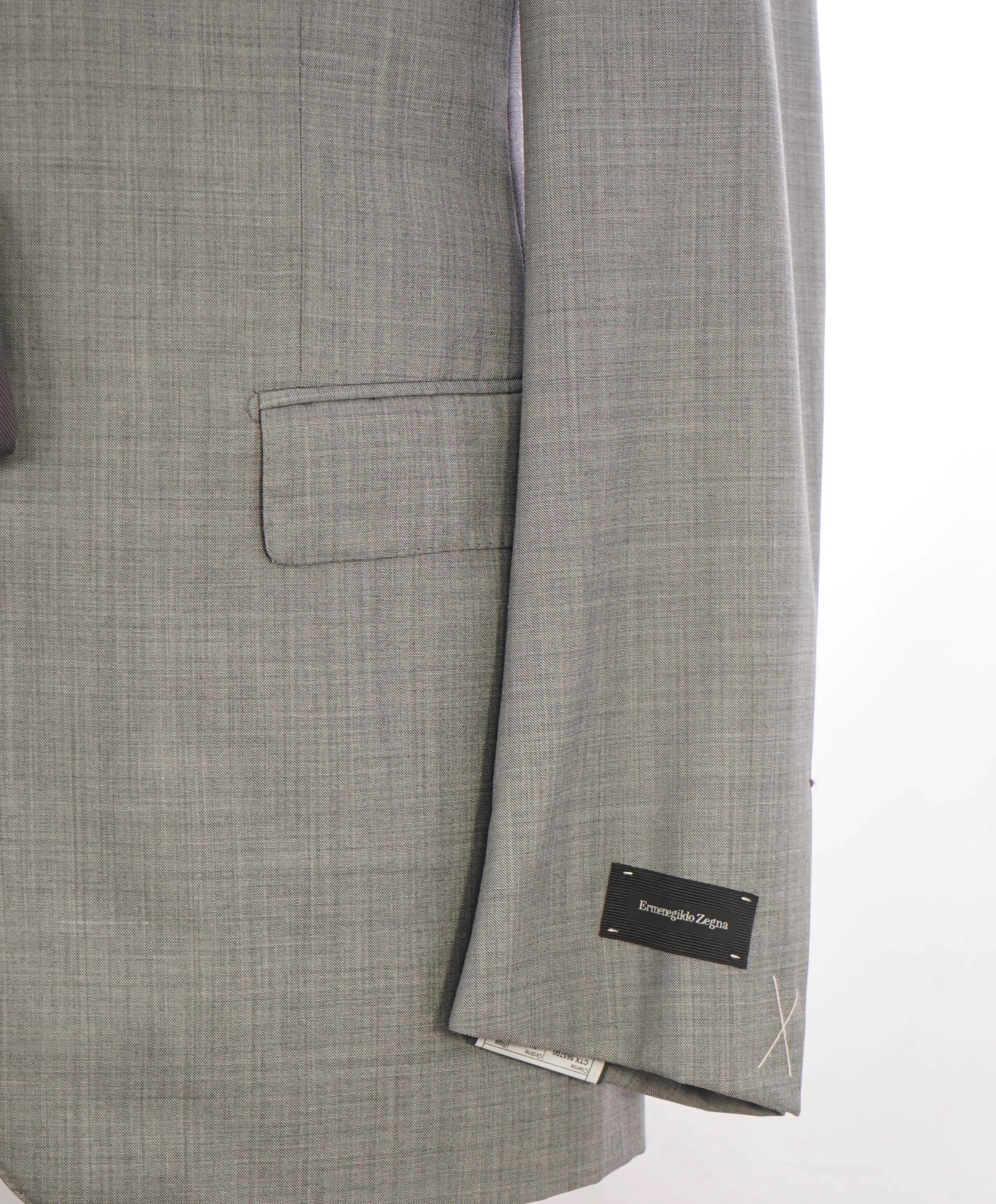 $3,495 ERMENEGILDO ZEGNA -"TROFEO 600" Gray Textured Blazer - 42R