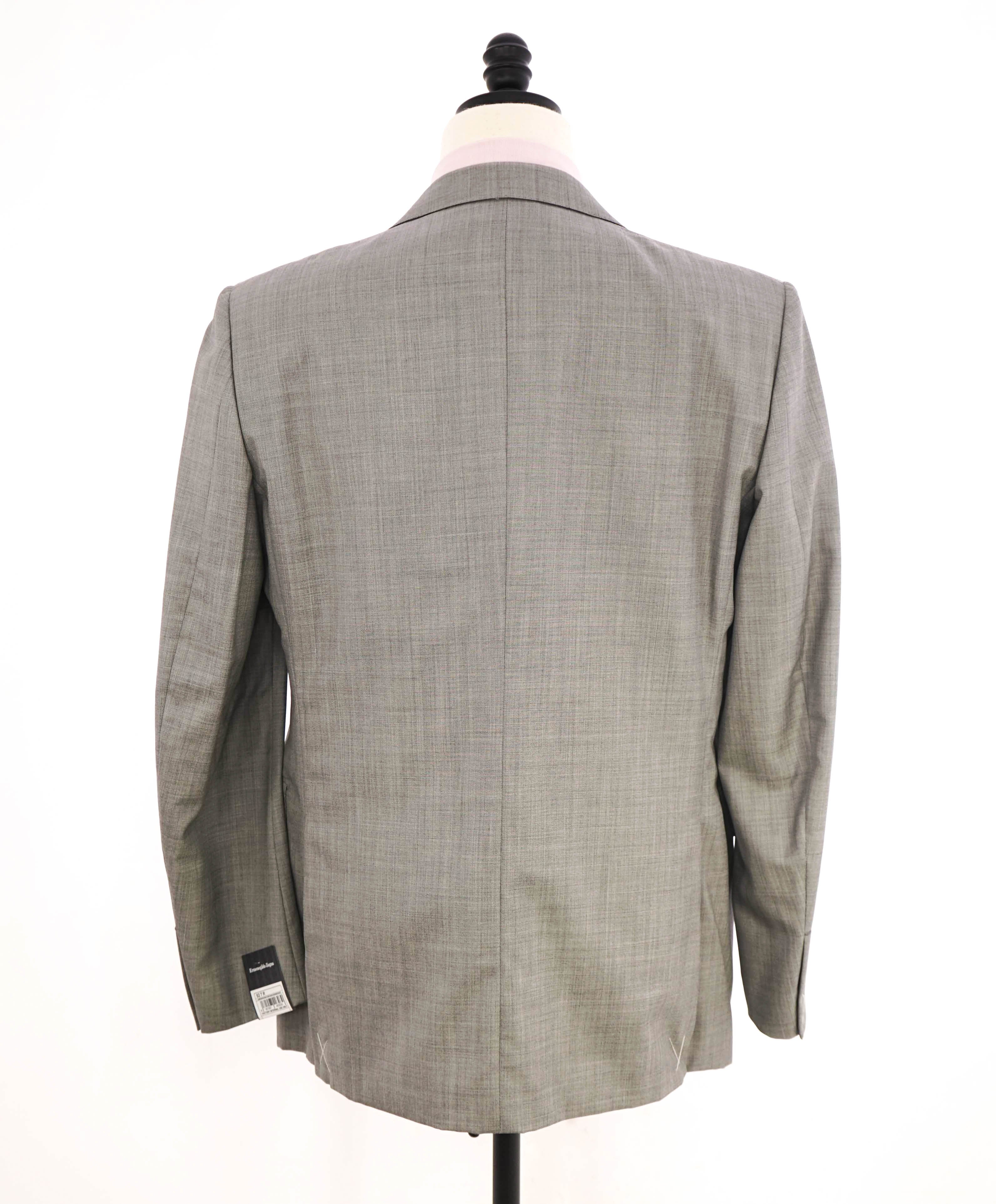 $3,495 ERMENEGILDO ZEGNA -"TROFEO 600" Gray Textured Blazer - 42R