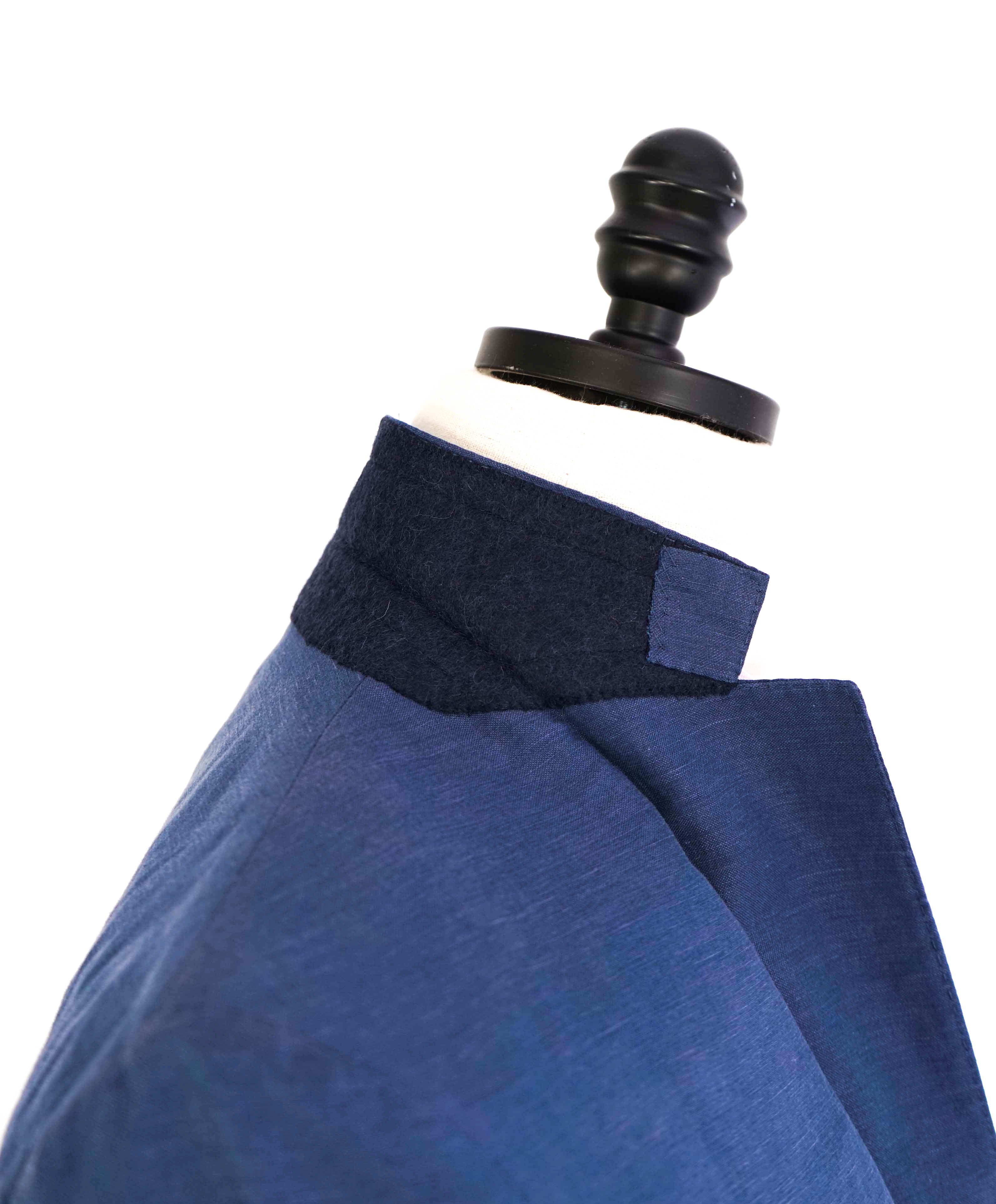 $2,395 RALPH LAUREN PURPLE LABEL - Blue SILK/LINEN Blazer - 36S