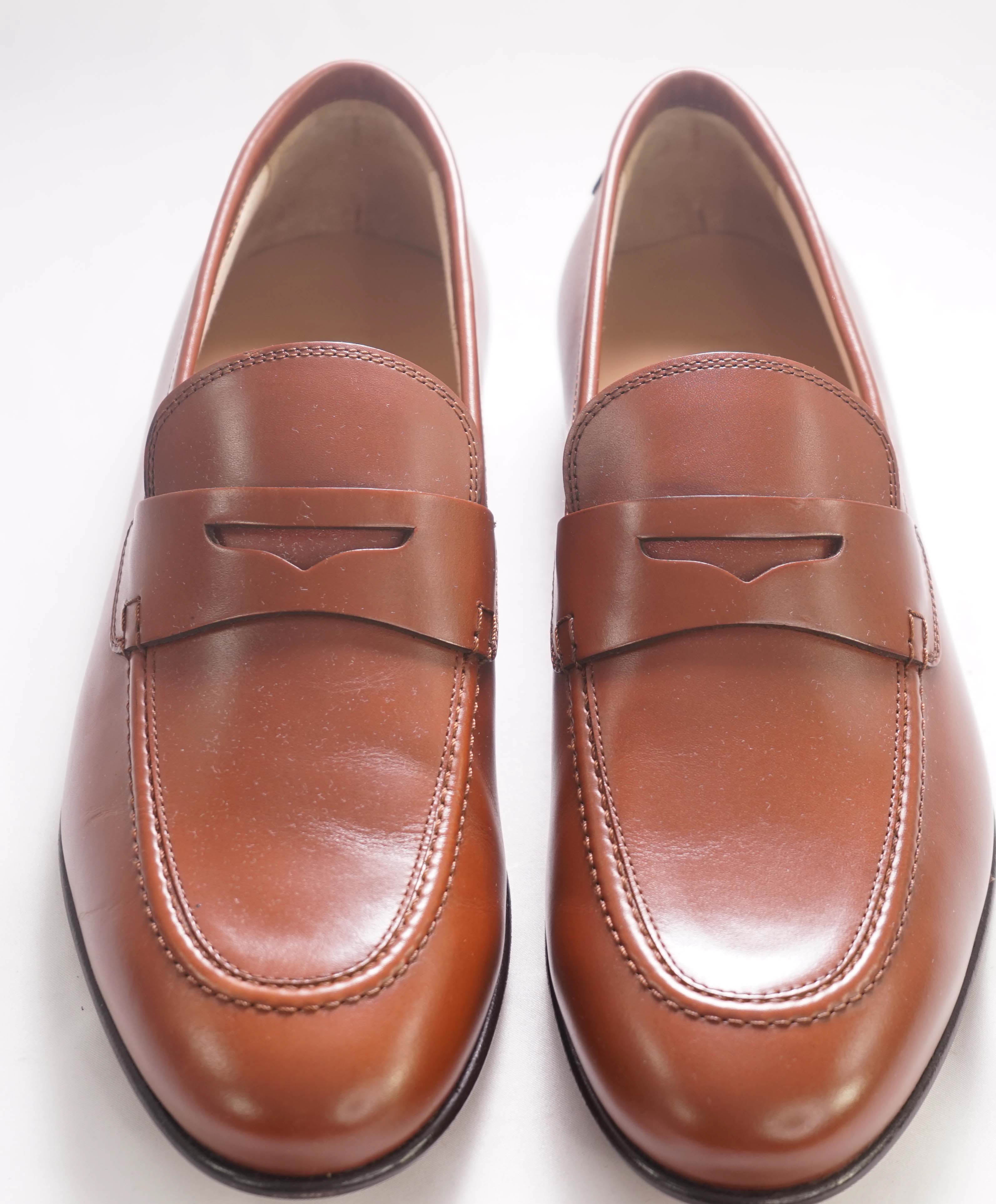 $895 SALVATORE FERRAGAMO - “GOYA" Brown Gancini Loafers - 9.5 EE