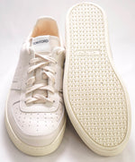 $1,000 TOM FORD - Full-Grain Off White Leather Sneaker - 9 US 8UK
