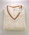 $545 ELEVENTY - Cable Knit WOOL/CASHMERE *CRICKET* Sweater Vest - Large