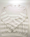 $495 ELEVENTY - Gray / Ivory Crewneck Block Stripe ATHLEISURE Sweater - XXL