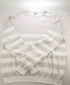 $495 ELEVENTY - Gray / Ivory Crewneck Block Stripe ATHLEISURE Sweater - XXL