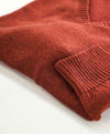 $545 ELEVENTY - Rust Orange Pure Wool V-Neck Sweater - XL