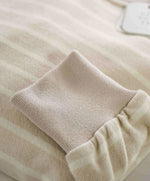 $695 ELEVENTY - Neutral / Ivory Crewneck Nautical Stripe ATHLEISURE Sweater - M