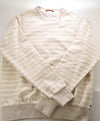 $695 ELEVENTY - Neutral / Ivory Crewneck Nautical Stripe ATHLEISURE Sweater - M