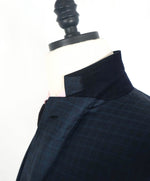 $6700 BRIONI - Blue Micro Check Notch Lapel Super 150's Suit - 42R