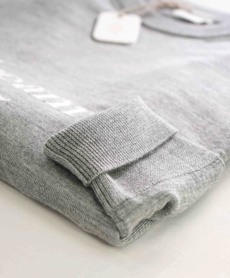 $995 ELEVENTY - Pure Wool DREAM BIG Gray Ribbed Sweater - M