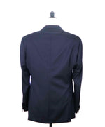 EMPORIO ARMANI- "G Line" Blue Geometric PEAK LAPEL Dinner Jacket Blazer - 42L