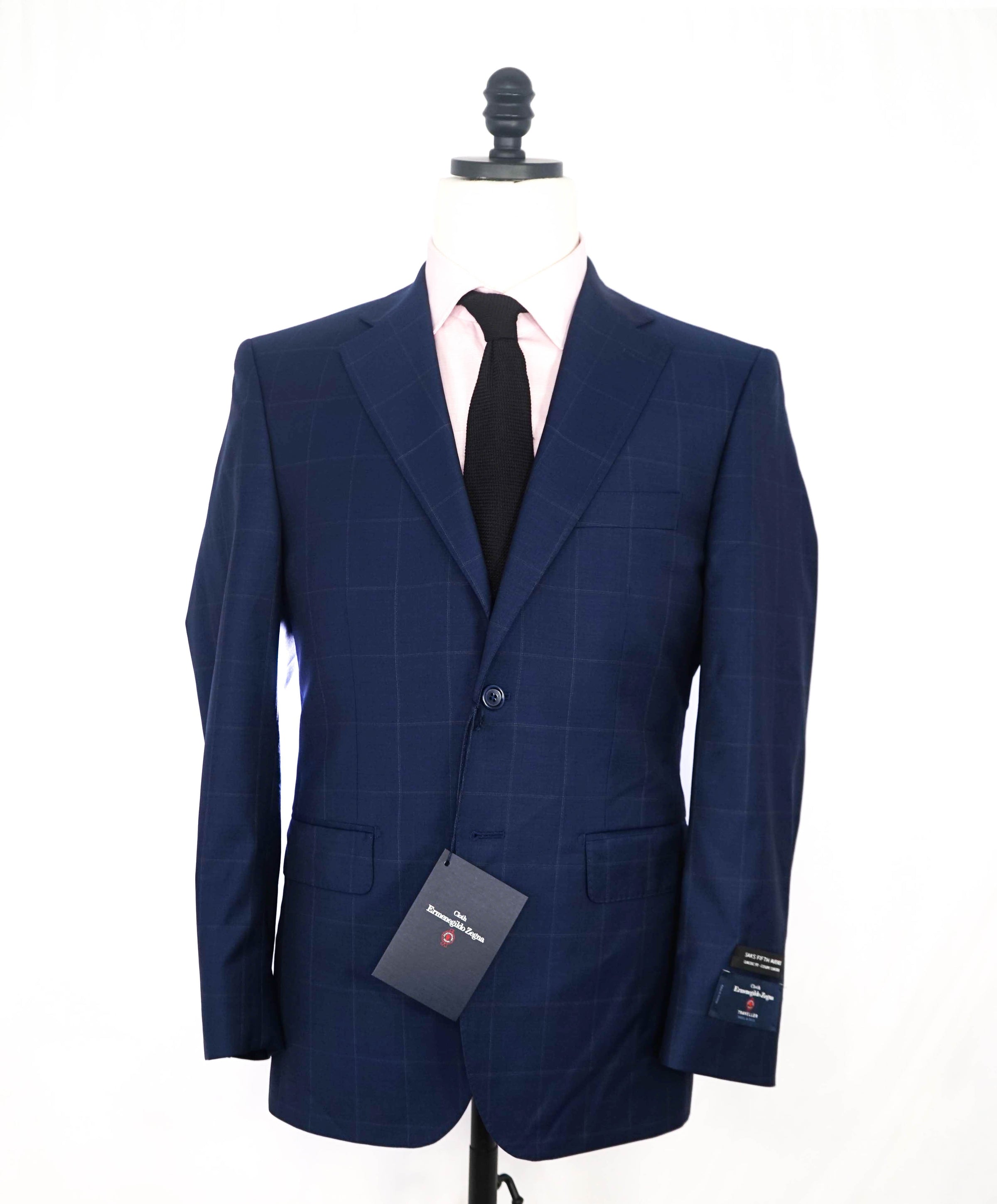 Zegna micro plaid-check single-breasted suit - Blue