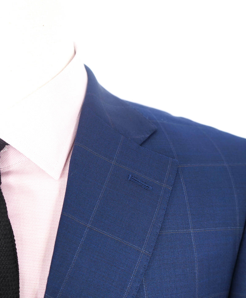 ERMENEGILDO ZEGNA - By SAKS FIFTH AVENUE "Classic" Blue Check Suit - 38S