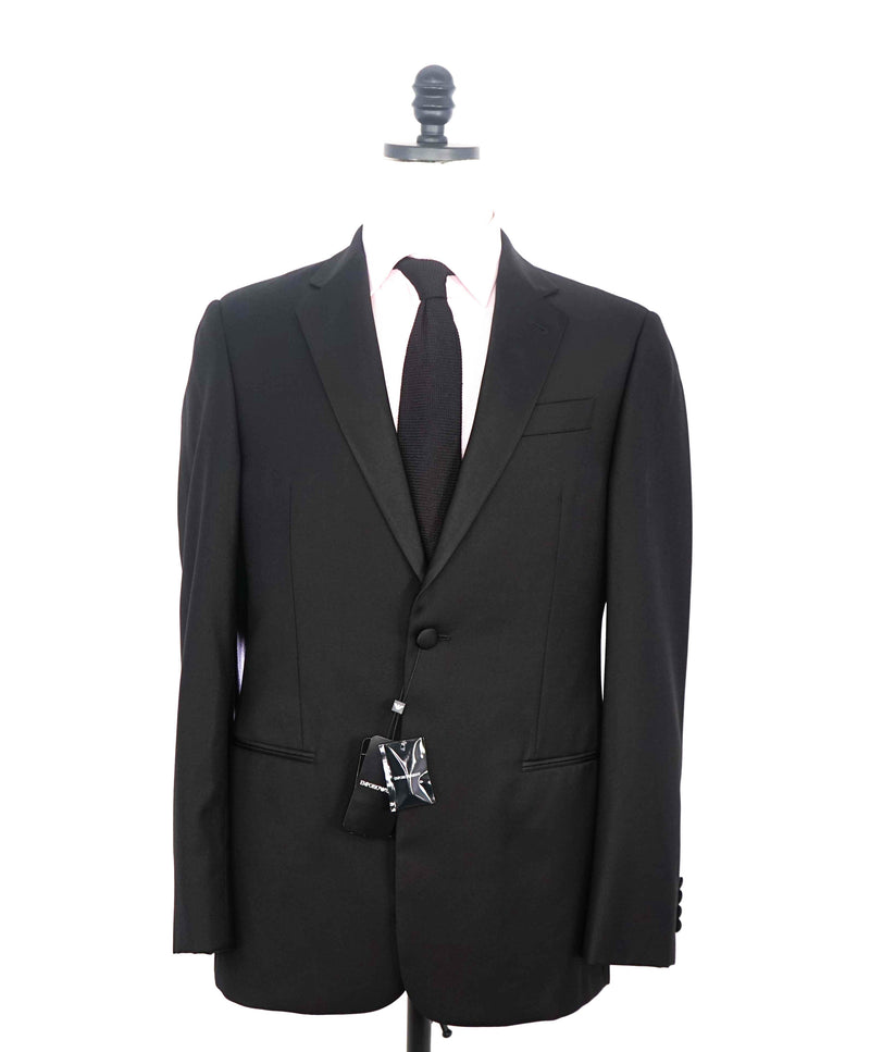 $1,995 EMPORIO ARMANI - “G LINE” Notch Lapel 130's Tuxedo Suit - 38R