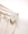 $795 ELEVENTY - Athleisure Cotton Neutral Ribbed Sweatpants Suede Tabs - M