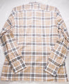 $395 ELEVENTY -Neutral *POPOVER* Check Plaid Button Dress Shirt - S (39)