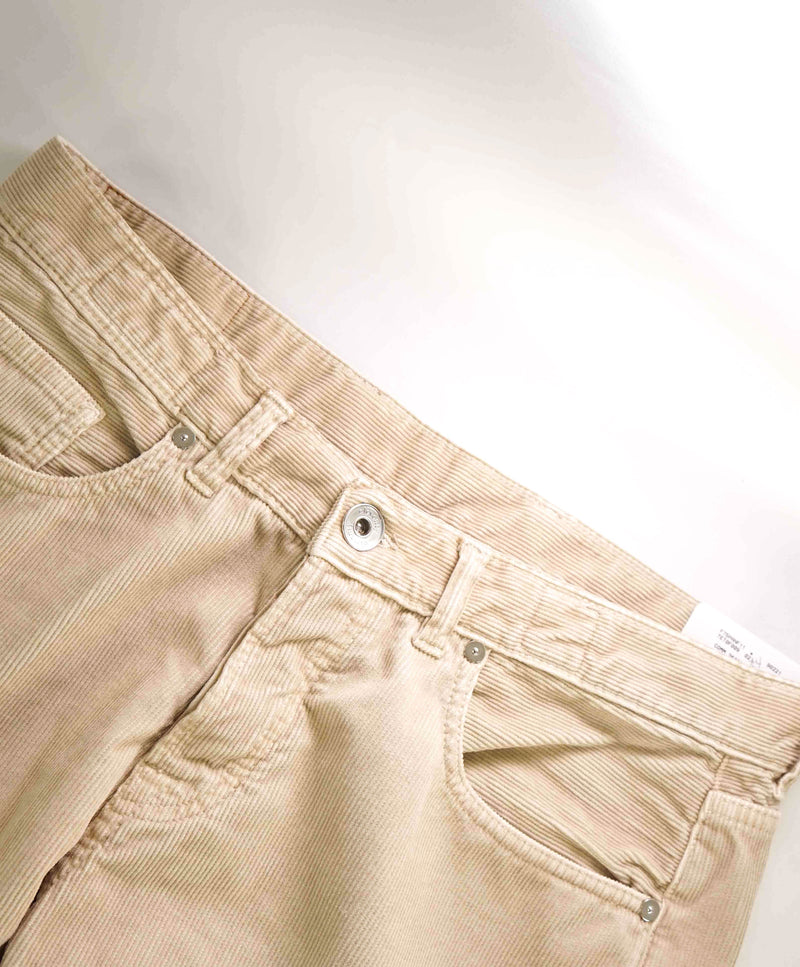 $595 ELEVENTY - NEUTRAL Cotton 5-Pocket Corduroy Chino Casual/Slim Pants- 33W
