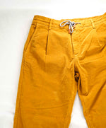 $695 ELEVENTY - JOGGER *WEATHERED VELVET* Yellow Cotton Pants- 33W