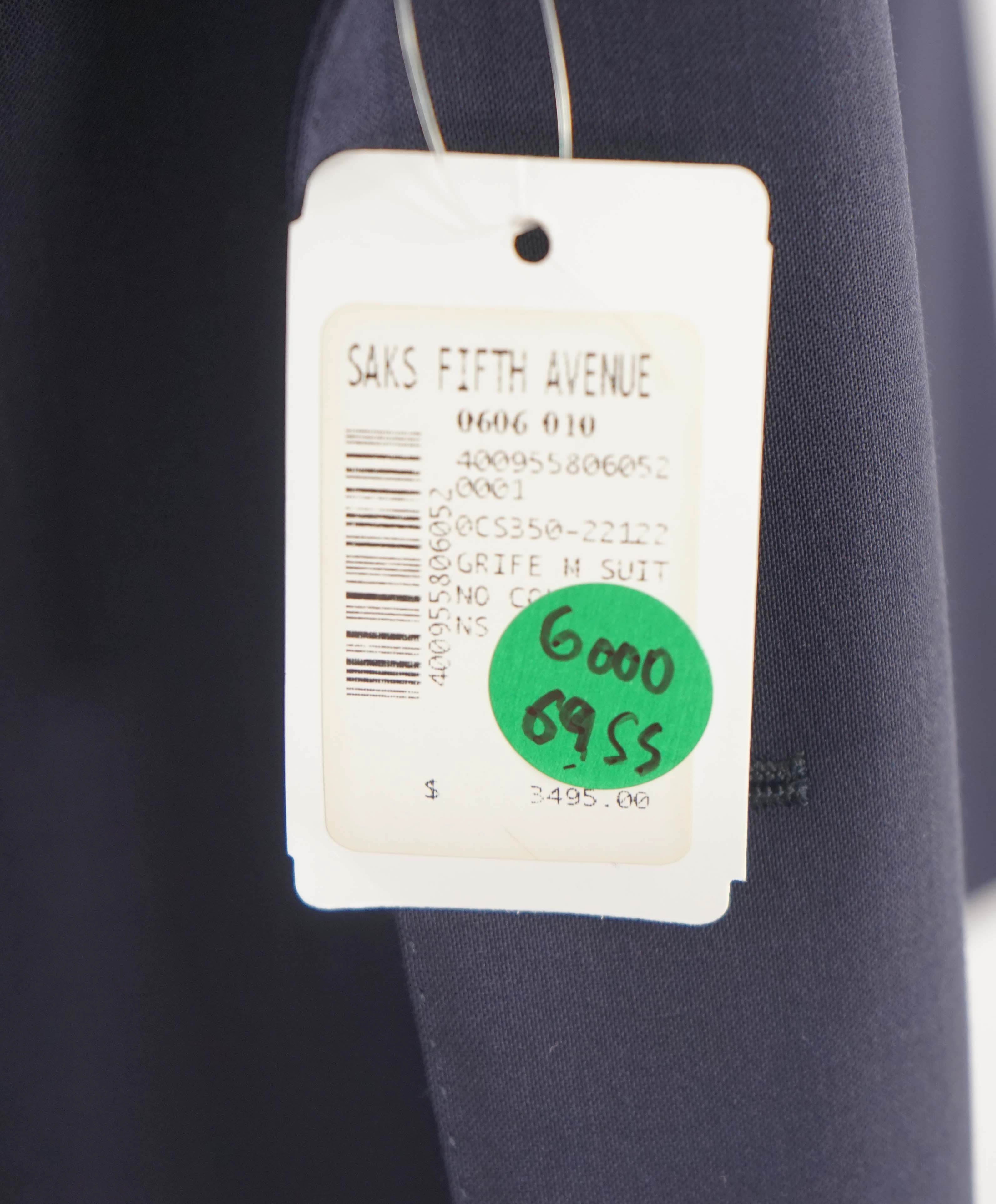 $3,495 ERMENEGILDO ZEGNA - Solid NAVY SU MISURA Wool Blazer - 50R US