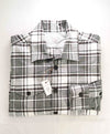 $595 ELEVENTY PLATINUM - Cotton Gray / White Shirt Jacket Coat - M