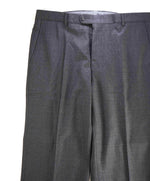 $295 HICKEY FREEMAN - Gray Micro Check Wool Flat Front Dress Pants - 36W