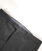 $295 HICKEY FREEMAN - Gray Micro Check Wool Flat Front Dress Pants - 36W