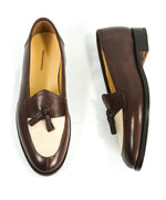 NETTLETON - "King Street" Leather Tassel Loafers Brown Hand Made In England - 9
