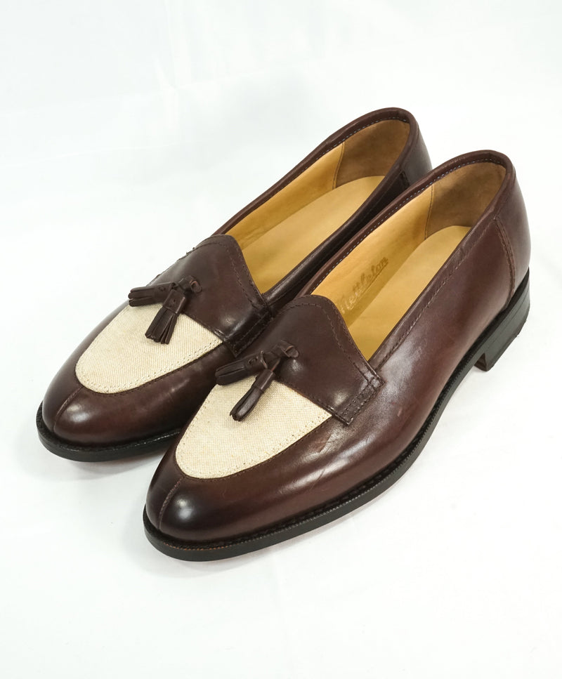 NETTLETON - "King Street" Leather Tassel Loafers Brown Hand Made In England - 9