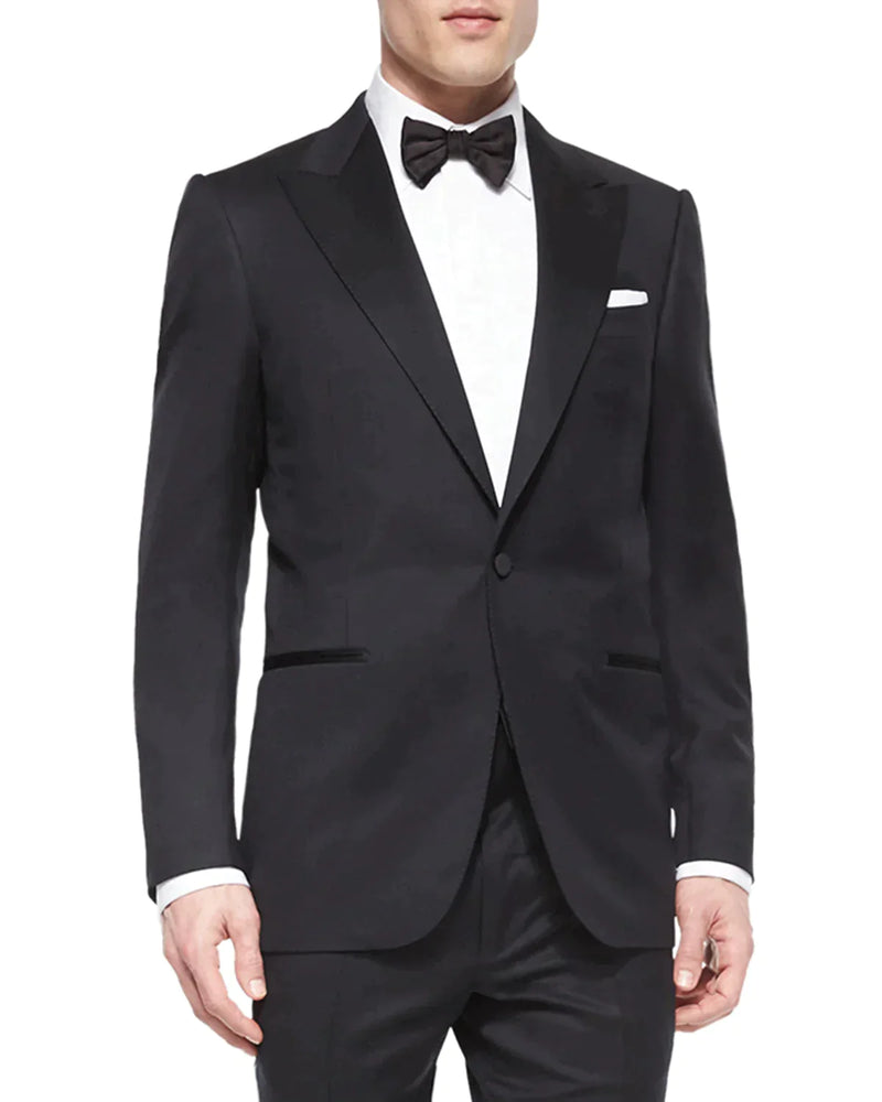 $2,995 ERMENEGILDO ZEGNA - PEAK LAPEL Tuxedo Dinner Jacket 1-Piece - 44L