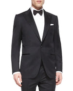 $2,995 ERMENEGILDO ZEGNA - PEAK LAPEL Black Wool Tuxedo- 48R 44W