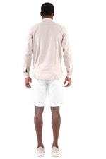 $395 ELEVENTY -Neutral *POPOVER* Wide Spread Button Dress Shirt - XL (42)