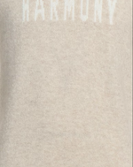 $1,095 ELEVENTY - CASHMERE & SILK Neutral Text Crewneck Sweater - M
