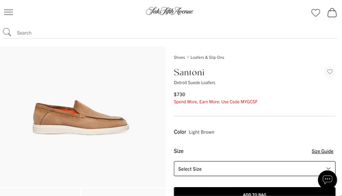 $730 SANTONI - "DETROIT" Light Brown Suede Soft Slip-On Loafers - 8.5 D US