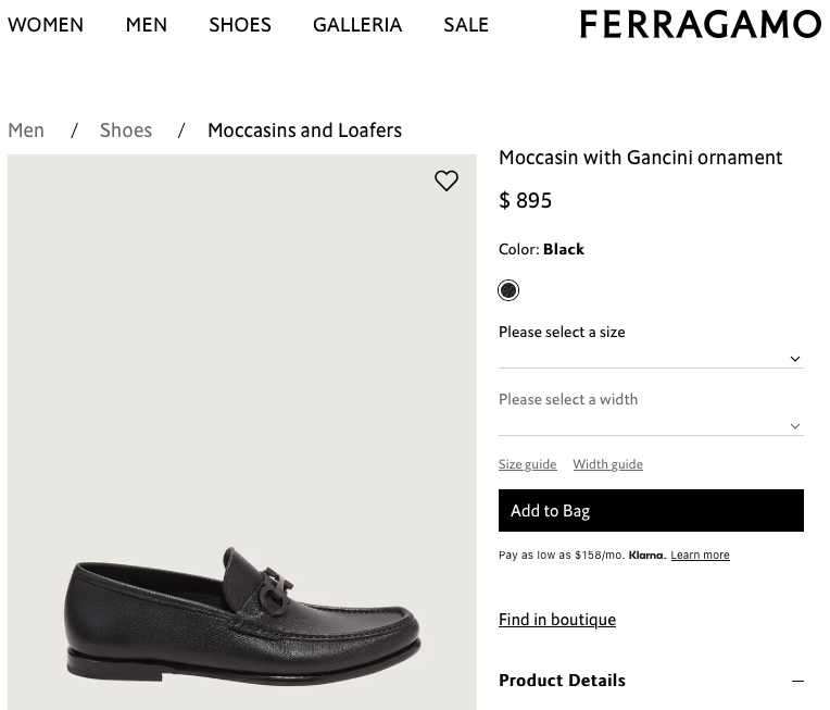 $895 SALVATORE FERRAGAMO - "CROWN" Black Gancini Bit Loafers - 11.5 D