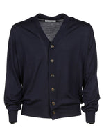 $1,295 BRUNELLO CUCINELLI - *CASHMERE/WOOL* Navy Cardigan Sweater- 58 (46US))