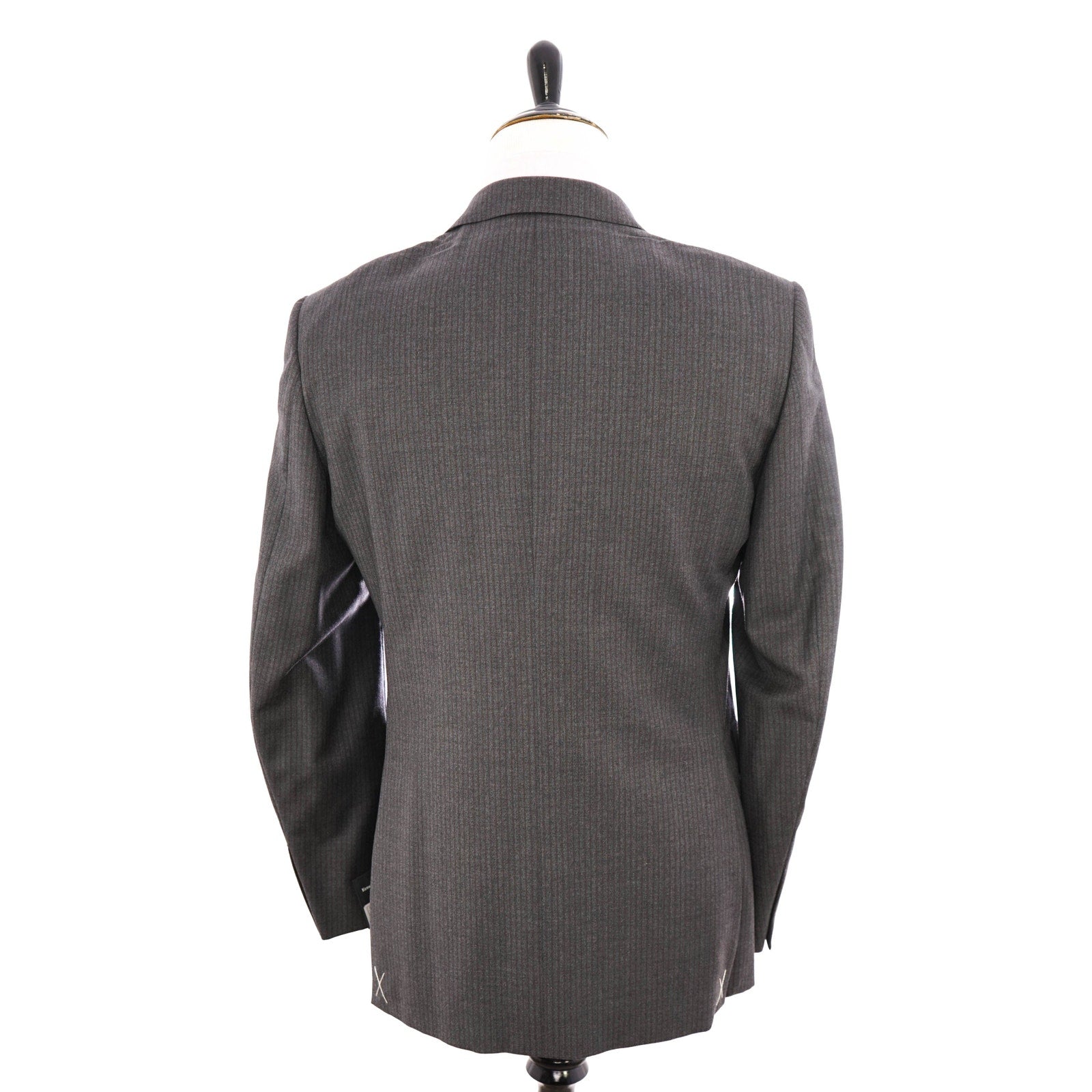 $2,695 ERMENEGILDO ZEGNA - Gray/Brown Textured Flannel Blazer - 42R