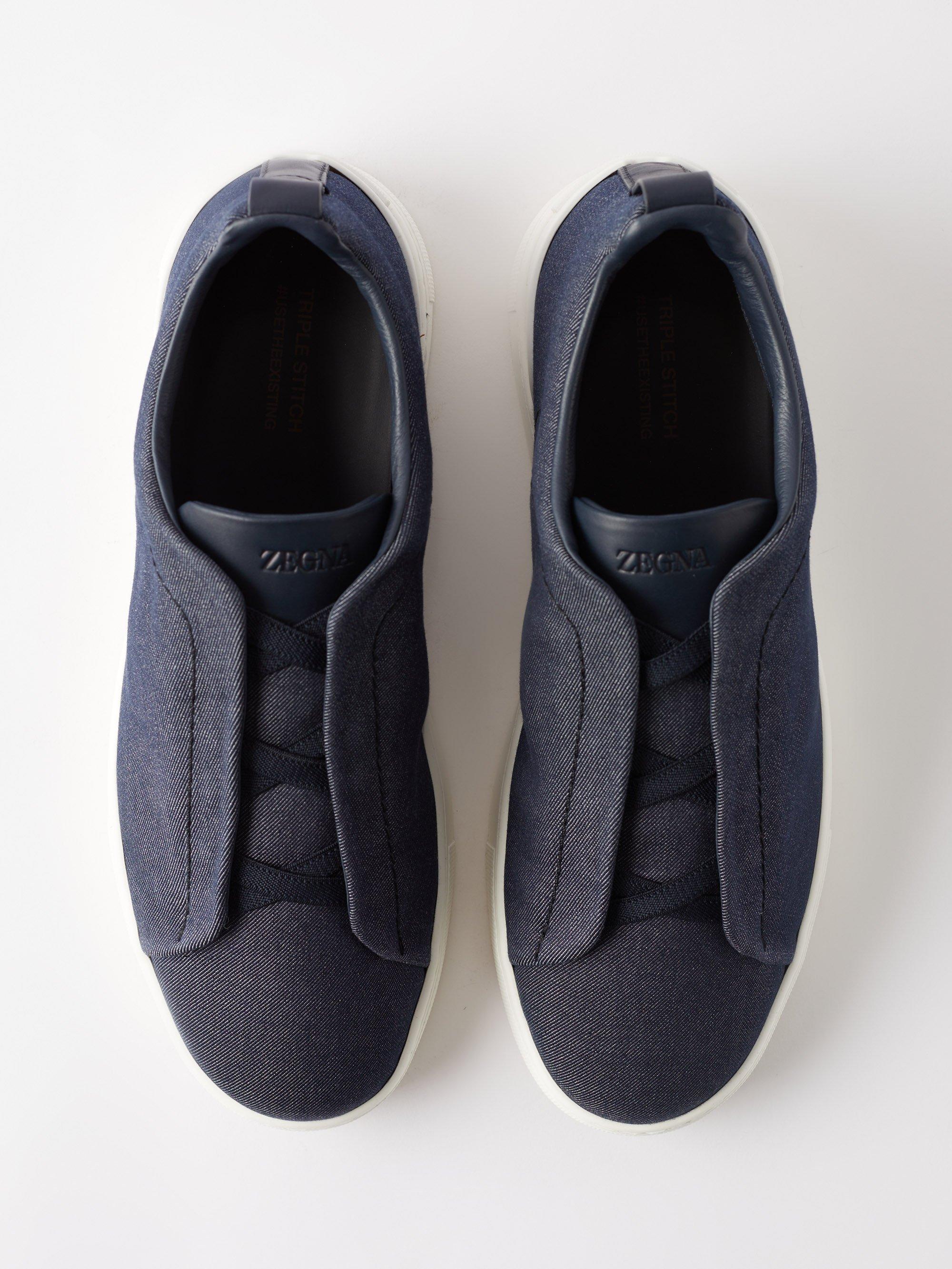 $800 ERMENEGILDO ZEGNA - COUTURE "Triple Stitch" Sneakers - 7.5 US (40,5 EU)