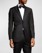 $1,995 EMPORIO ARMANI - “G LINE” 1-Btn Notch Lapel 130's Tuxedo Suit - 40R