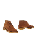 KITON - Brown Suede Slim Silhouette Ankle Boot Contrast Sole - 10