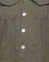 ELEVENTY PLATINUM - MOP Buttons Cotton/Linen Green Blend Shirt Jacket Coat - M